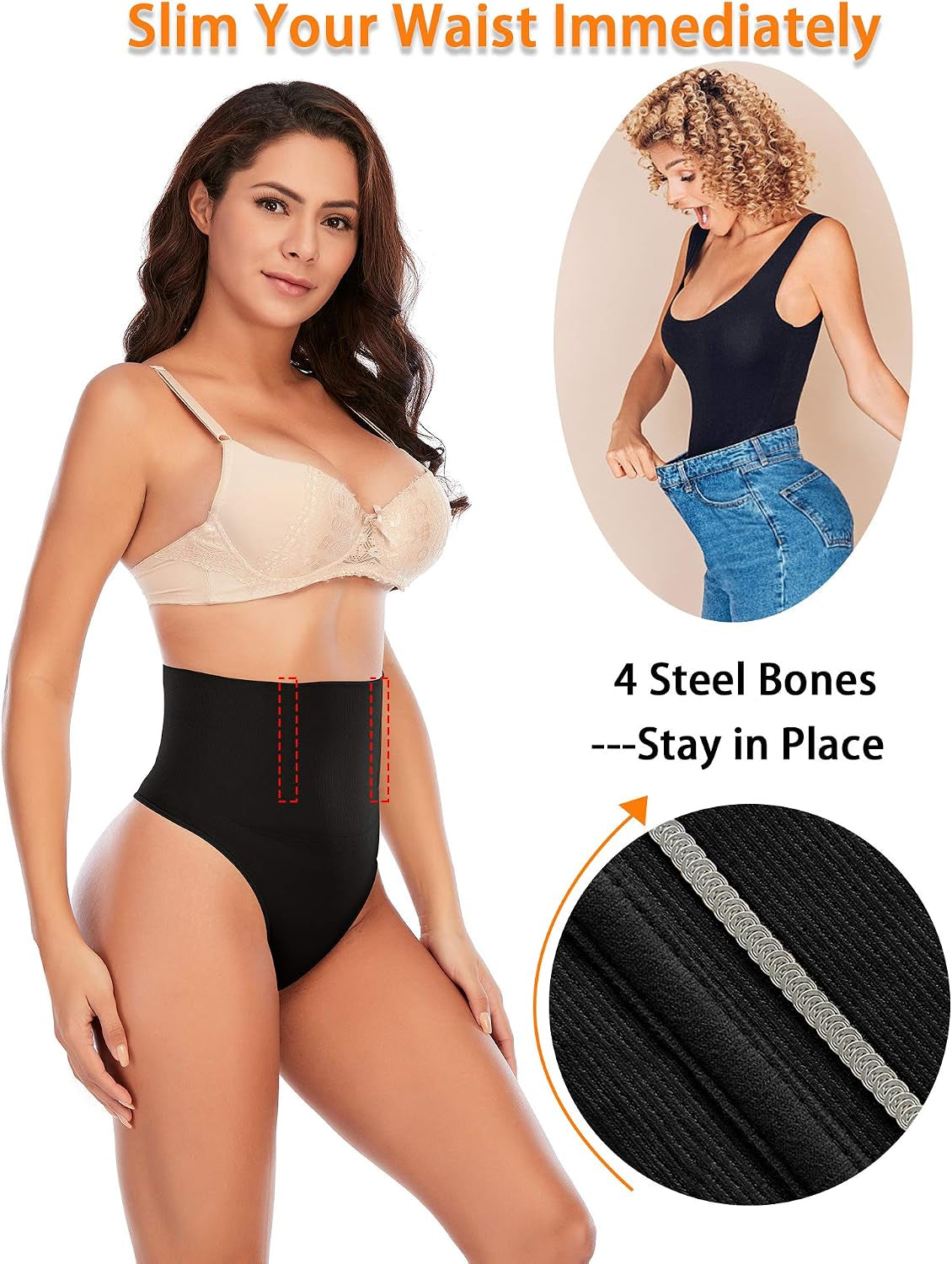 Tummy Control Thong Shapewear for Women Seamless Shaping Novelty Thong Panties Body Shaper Underwear