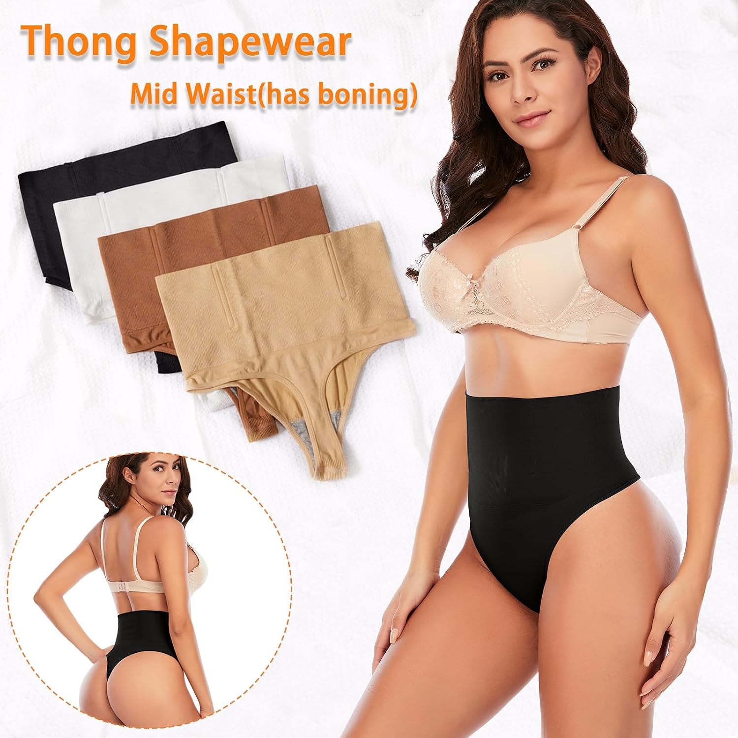 Tummy Control Thong Shapewear for Women Seamless Shaping Novelty Thong Panties Body Shaper Underwear