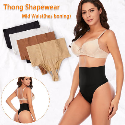Tummy Control Thong Shapewear for Women Seamless Shaping Novelty Thong Panties Body Shaper Underwear